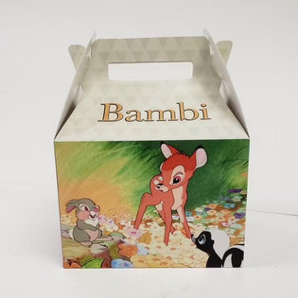 Bambi, Deer, Baby Deer, Woodland animals, Birthday, Baby Shower Favor Box