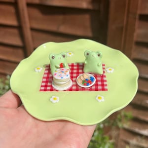 Picnic frog trinket dish (style 2)