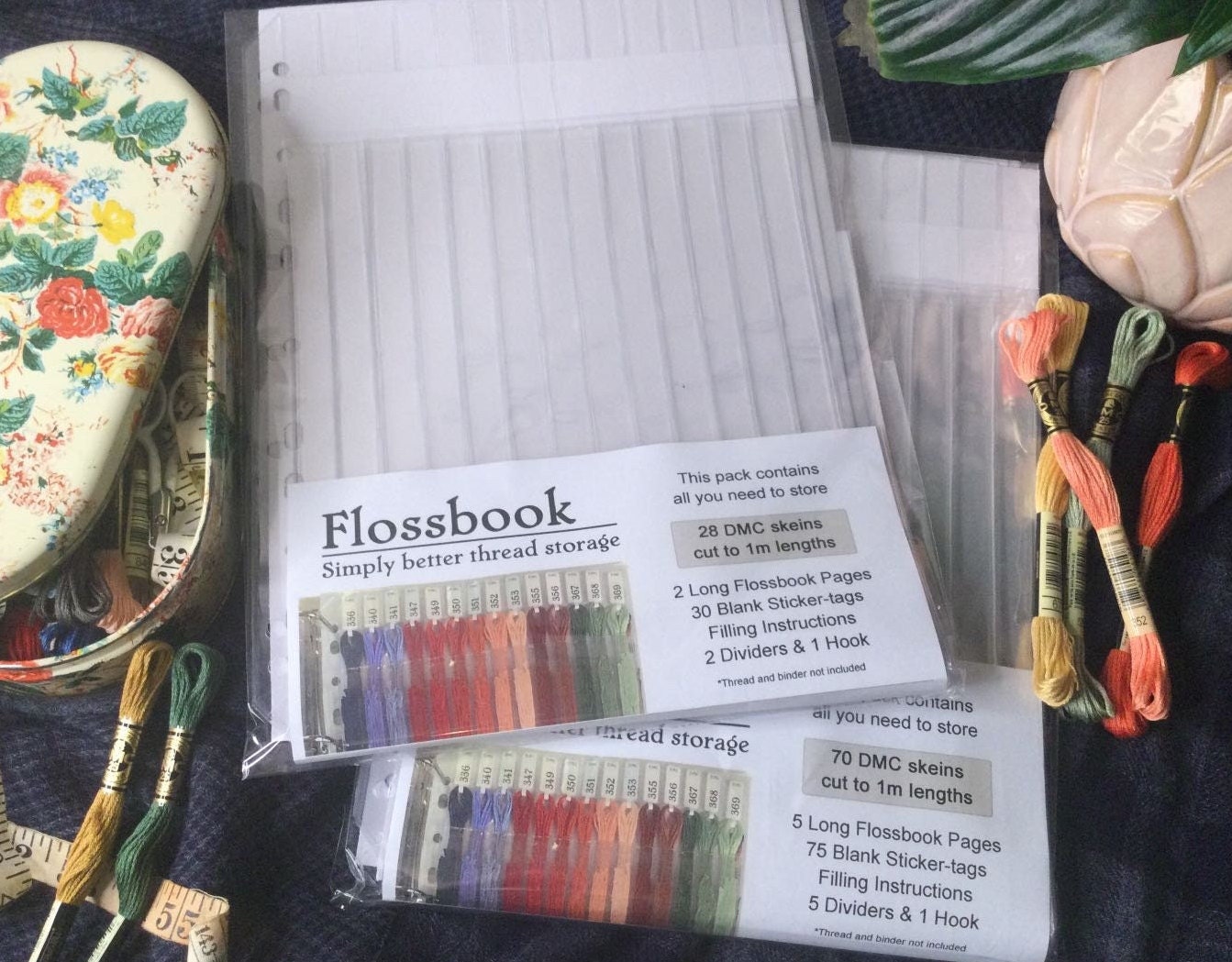 Flossbook 2 and 5 Page Kits Embroidery Floss Storage -  Denmark