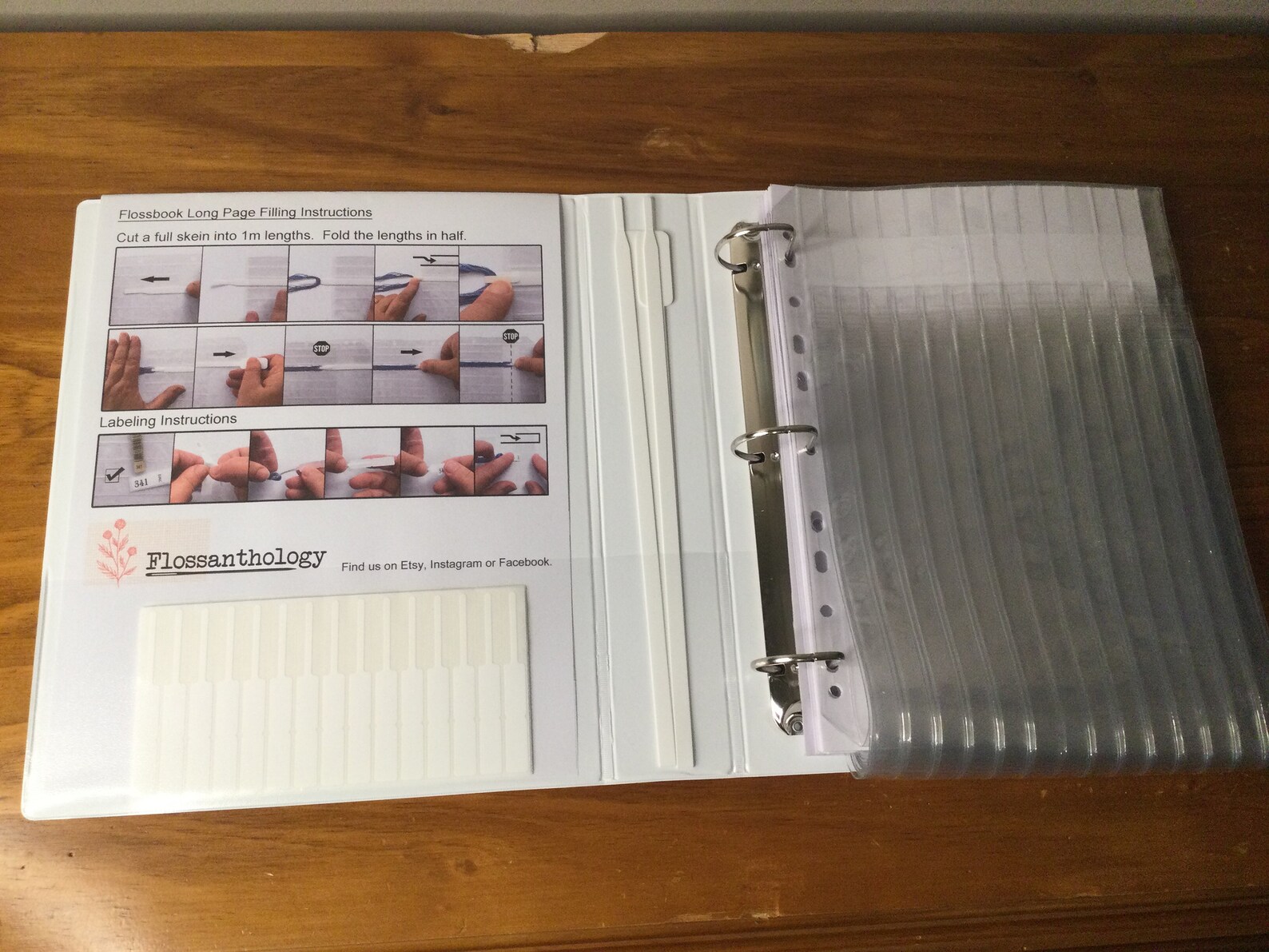 Flossbook Binder Kits Embroidery Floss Storage Etsy