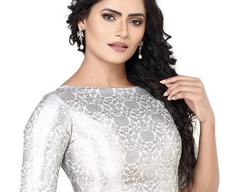 Buy Silver Sequin Blouse Online In 