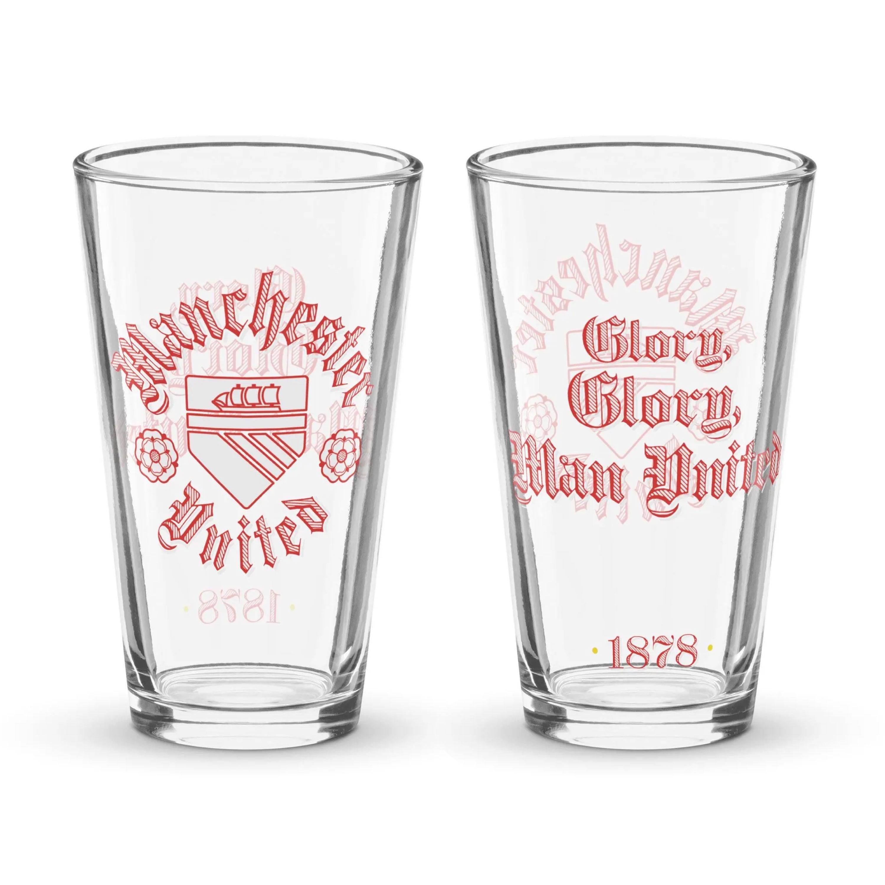 Man Utd Pint Glass - Etsy