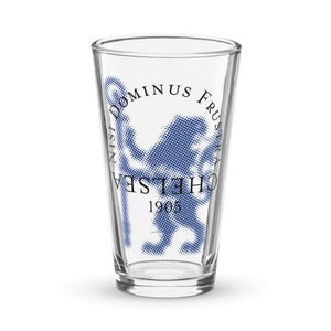 Chelsea FC Pint Glass – Nisi Dominus Frustra | 16oz Beer Glass for Blues Fans, Chelsea Football Gift, EPL Barware & Home Pub Glass