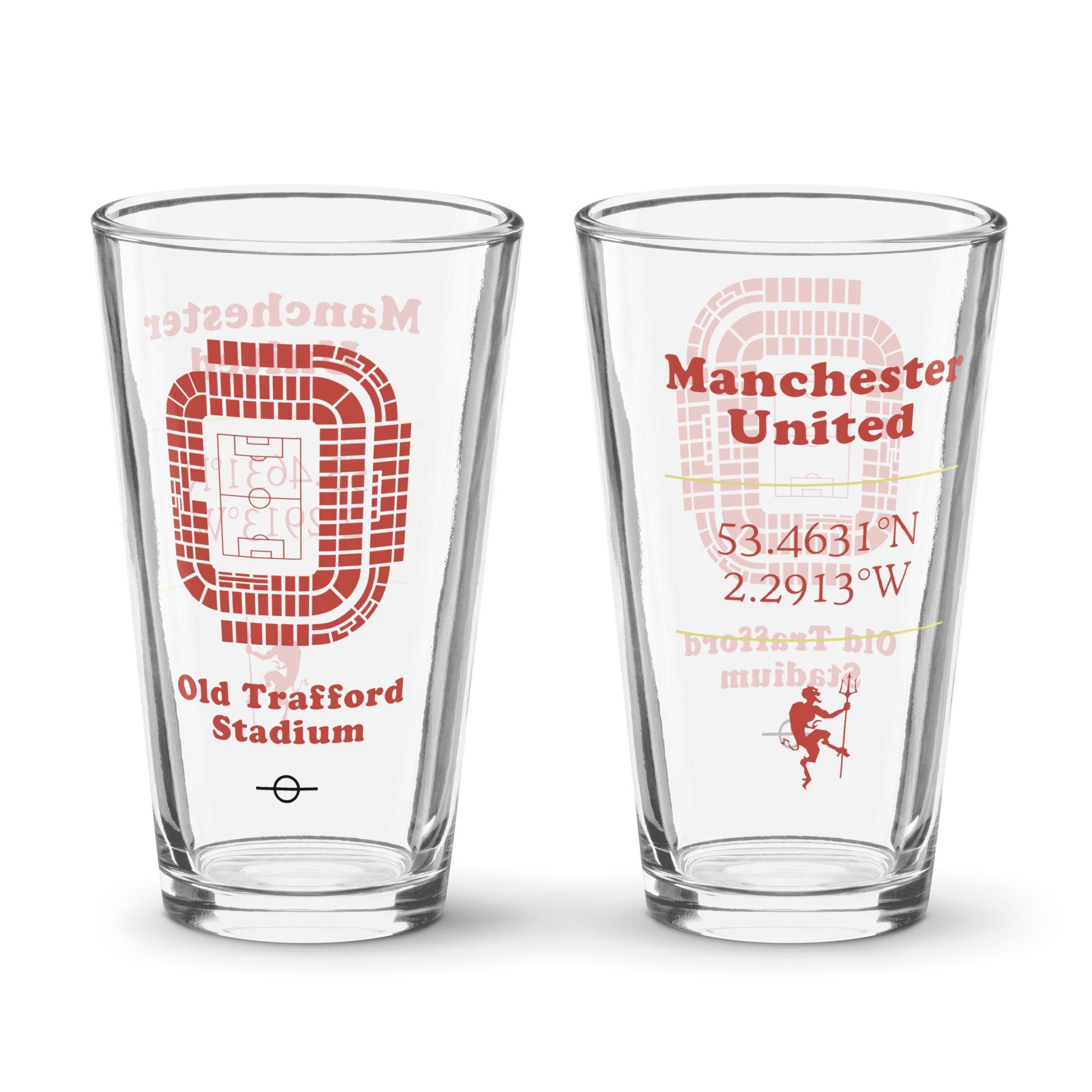 Manchester United Beer Glass - Etsy