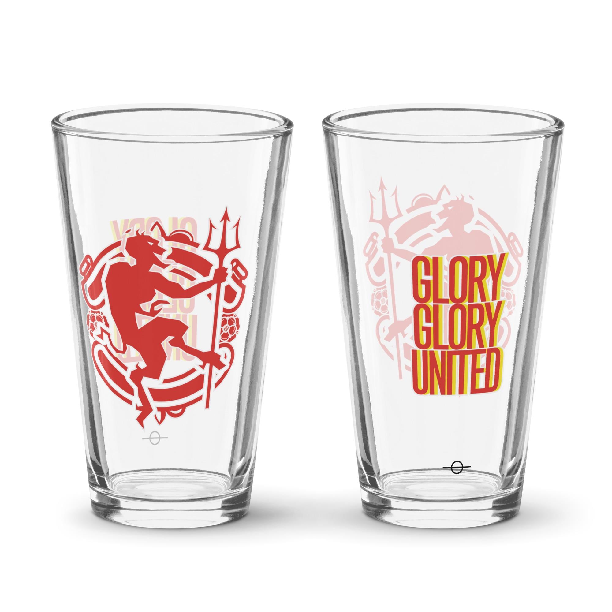 Man Utd Pint Glass - Etsy
