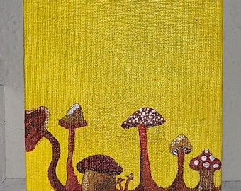 mushroom mini canvas