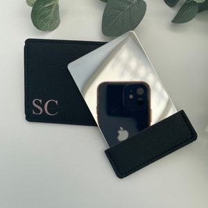 Specchio tascabile personalizzato, specchio tascabile personalizzato, specchio tascabile quadrato, regalo specchio compatto, specchio compatto personalizzato, gif specchio compatto