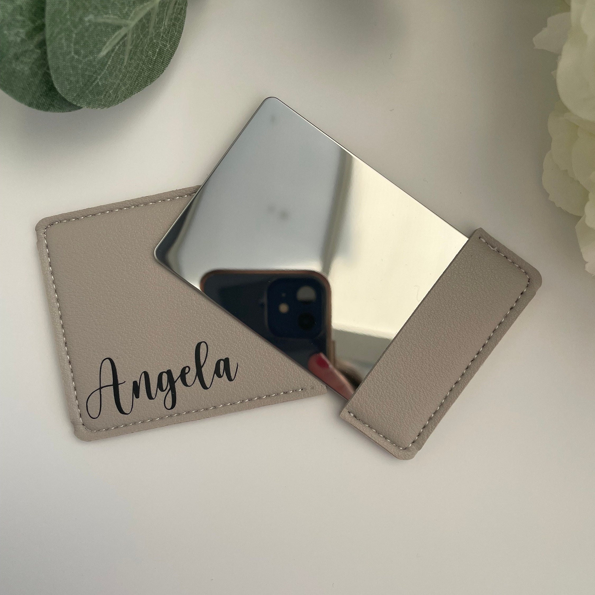 Pocket Mirror Personalized Pocket Mirror Custom Pocket Etsy