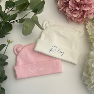Personalized New Born Baby Hat, newborn gift, custom baby beanie,, baby boy gift, baby girl gift, hospital hat, baby shower gift