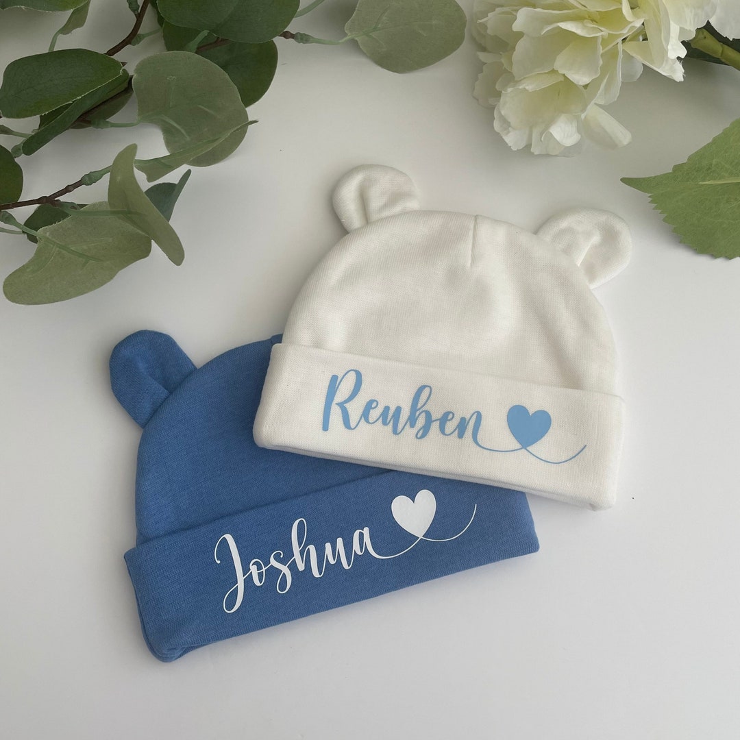 Newborn Baby Hat With Name, Newborn Baby Hats for Hospital, Newborn
