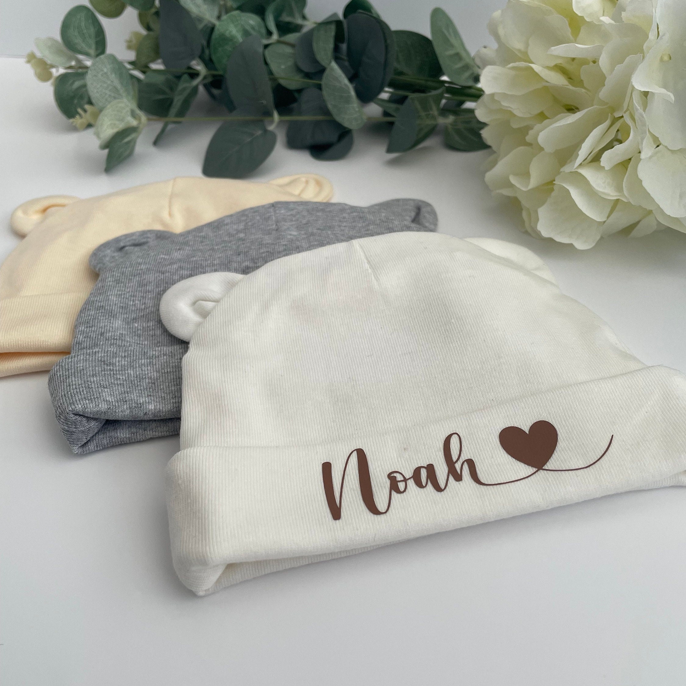 Newborn Baby Hat With Name Newborn Baby Hats for Hospital Etsy