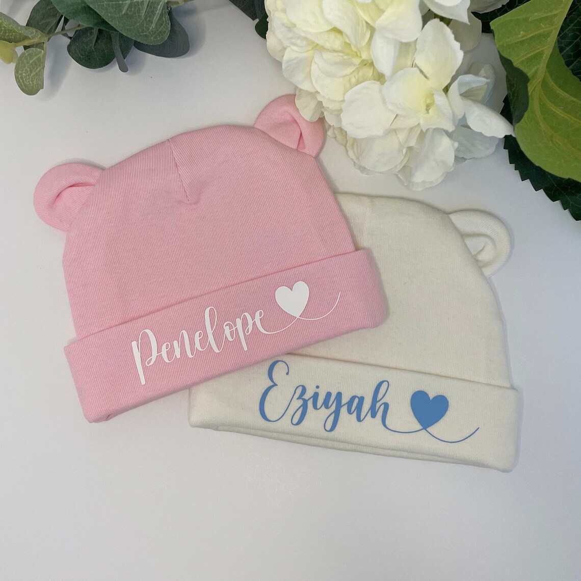 Newborn Baby Hat With Name Newborn Baby Hats for Hospital Etsy