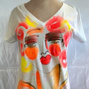 Hand painted t shirts faces one of a kind