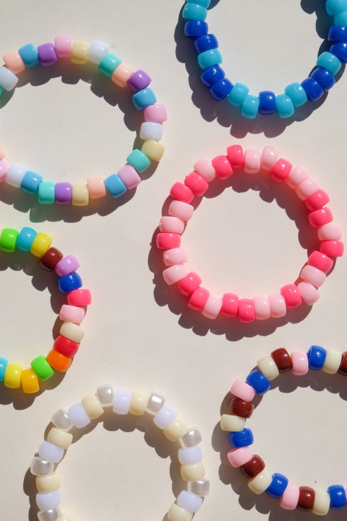 Pink Beads, Pink Pony Beads, Pink Kandi Beads Set, Pink Bracelet Beads,  Pink Beads for Necklace, Pony Beads Necklace, Bracelet Beads Set