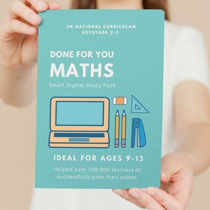 Home Schule Lernen | Mathe Nachhilfekurs - Schlüsselstufen 2 & 3 (9-13 Jahre) | A4 druckbares Nachhilfe-Studienpaket für Eltern und Lehrer 2021