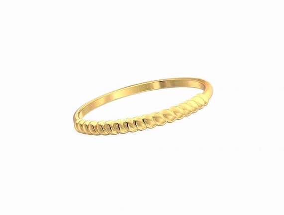 Gold rope ring band discount