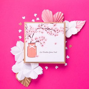 Lá Breithe Sona Duit - Cherry Blossom Irish Birthday Card