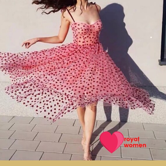 Heart Dress Corset Bodycon Spaghetti 