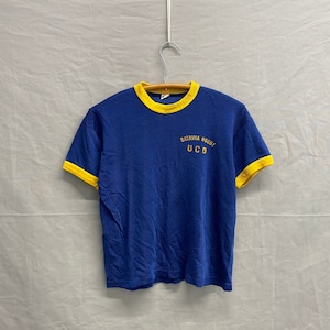 Small / 1950s Russell Southern Navy Blue Batavia House USD Ringer Two Tone T Shirt