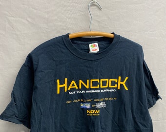 Large / Vintage Hancock Hollywood Movie Will Smith Promo Black T Shirt