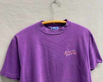 Medium / 1980s Ocean Pacific OP Surf Purple USA Made T Shirt