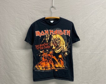 Medium / 2000s Iron Maiden The Number Of The Beast Heavy Metal Black Concert Band T Shirt