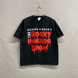 X-Large / 1990s The Rocky Horror Show Richard O&#39;Brien Movie Black T Shirt
