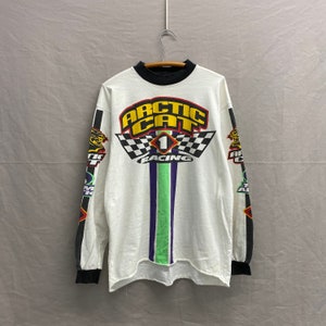 X large 1990s Team Arctic Racing Arctic Cat All Over Print Mock
