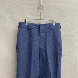 28 x 30 / 1960s USMC Wool Serge Blue Straight Leg Military Pants