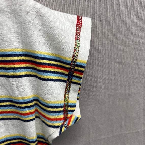 Ladies Small / 1970s Striped Plain Cotton Womens … - image 5