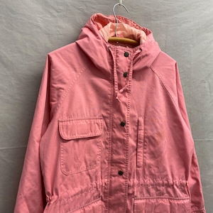 Medium / 1980s Eddie Bauer Women&#39;s Pink Hooded Parka Jacket