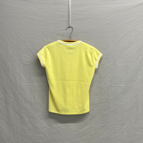 Large / 1970s Polyester Yellow Short Sleeve Shirt - image 2