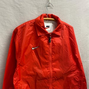 Large / 1990s Nike Team Red Zip Up Harrington Windbreaker Jacket