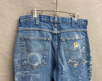 Vintage 1990s Carhartt Work Jeans Size 36 X 33 / Painter Pants
