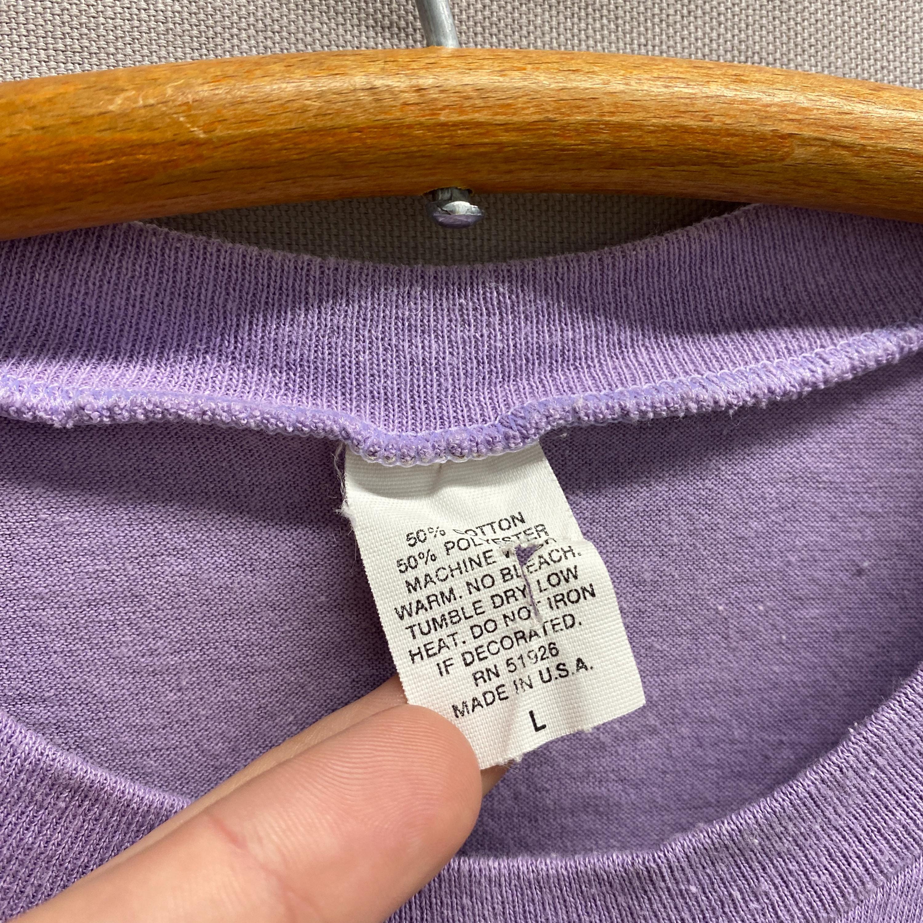 Medium / Vintage Dolphin Art Florida Lilac Purple T Shirt