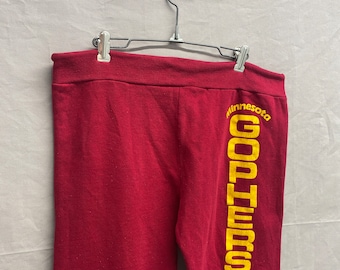 1970s Minnesota Gophers Maroon Sportswear Gold Label College Sweatpants USA Made Fits 32&quot;-36&quot;