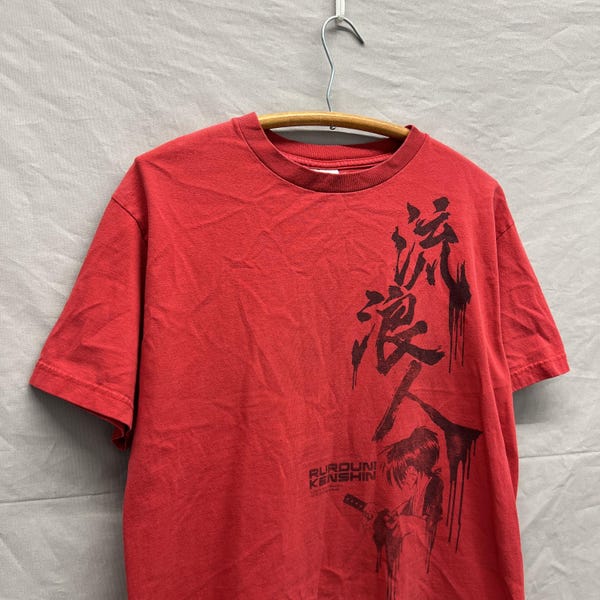 Medium / Vintage Rurouni Kenshin Anime Red T Shirt