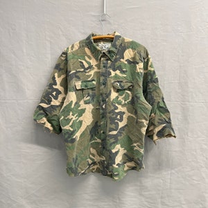 Womens Camo Button up Shirt Etsy