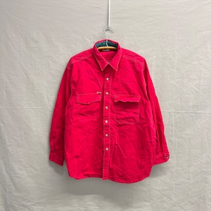 X-Large / 1990s Carhartt Red Heavy Cotton Button Up Chambray Work Shirt