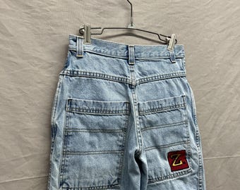 Taille de 27 po. / Short ample en jean pour femme style Zonz Baggy JNCO des années 90