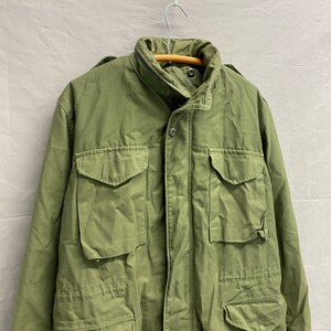 Medium / 1980s US Army OG-107 Field Coat Cold Weather M65 Zip Up Military Jacket