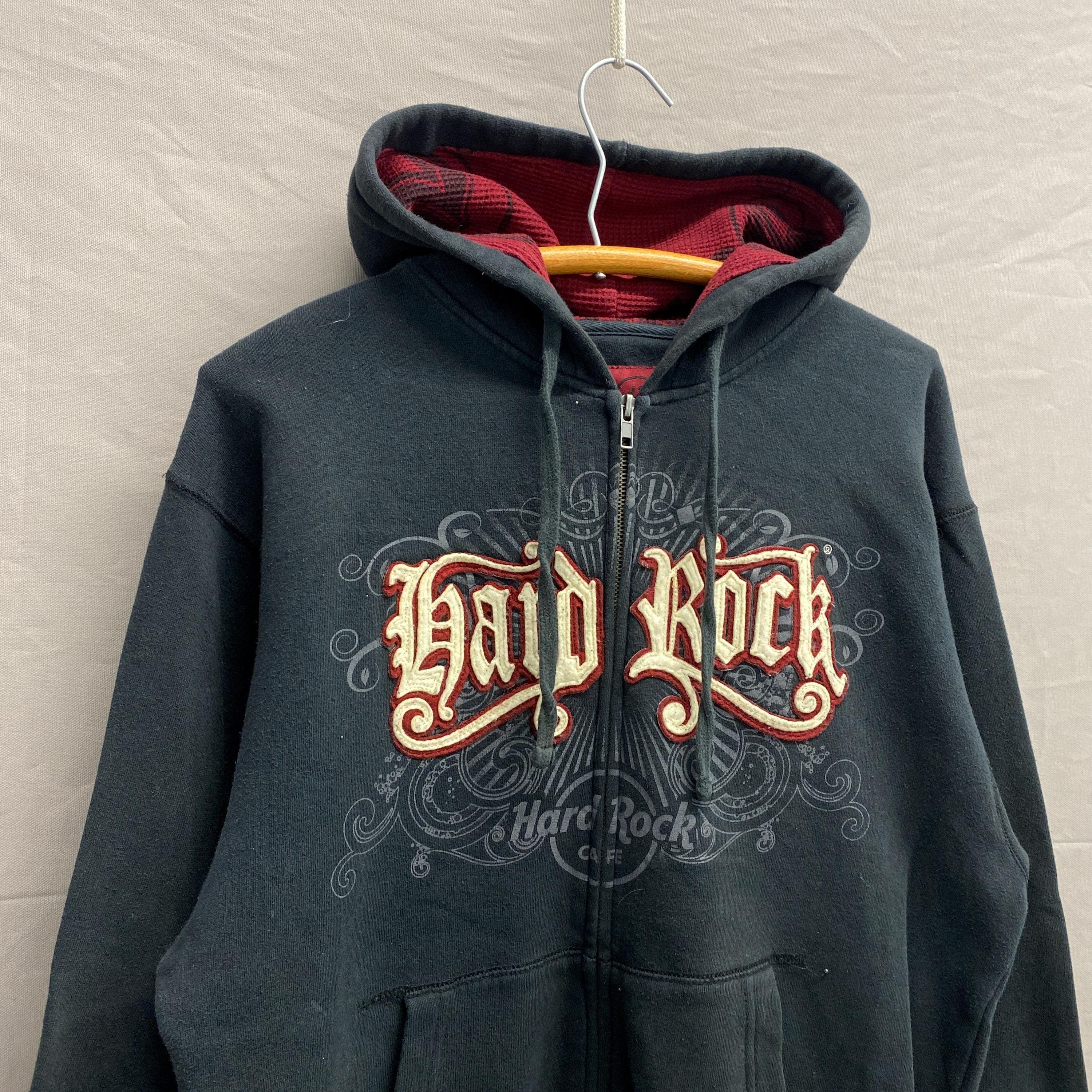 Small / Y2K Vintage Hard Rock Cafe Black Grunge Zip up