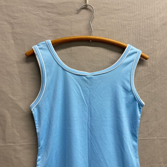 Large / 1970s Roadapple Polyester Baby Blue Tank … - image 4