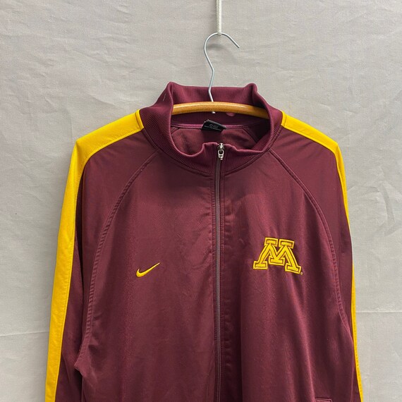 Large 1990s Nike University of Minnesota Gophers College Zip up