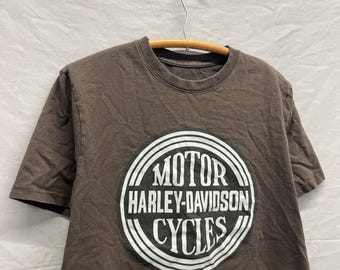 Medium / Y2K Vintage Harley Davidson Brown Classic Logo T Shirt