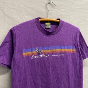 Medium / 1970s Minneapolis Minnesota Stonewing Purple T Shirt USA Made