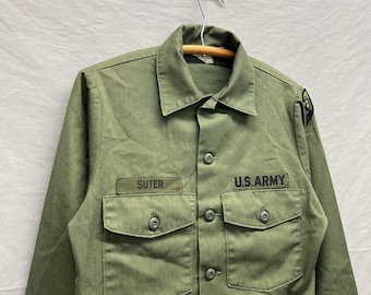 Vtg 1968 US Army Slant Pocket Rip-stop Combat Tropical Jungle