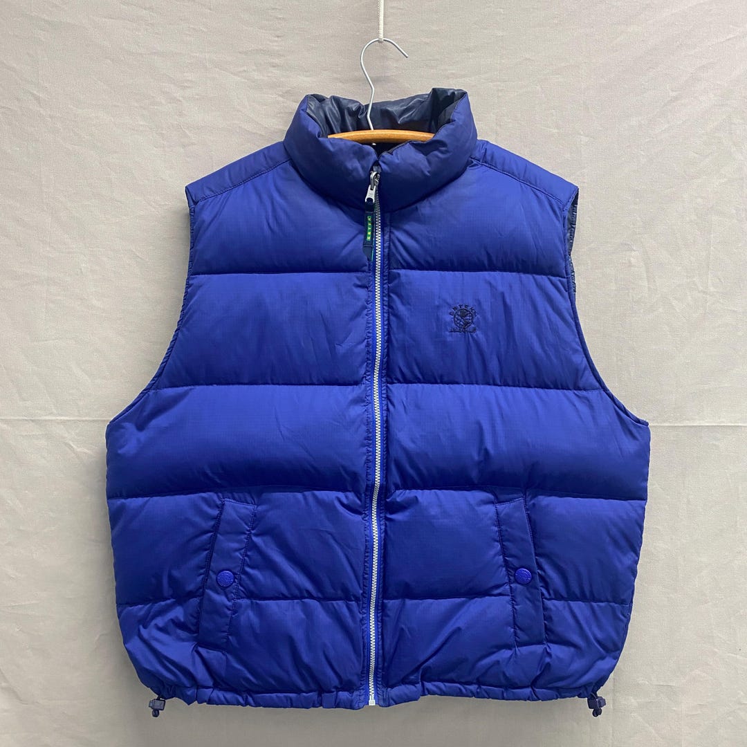 Large / 1990s Eddie Bauer Ebtek Reversible Goose Down Blue
