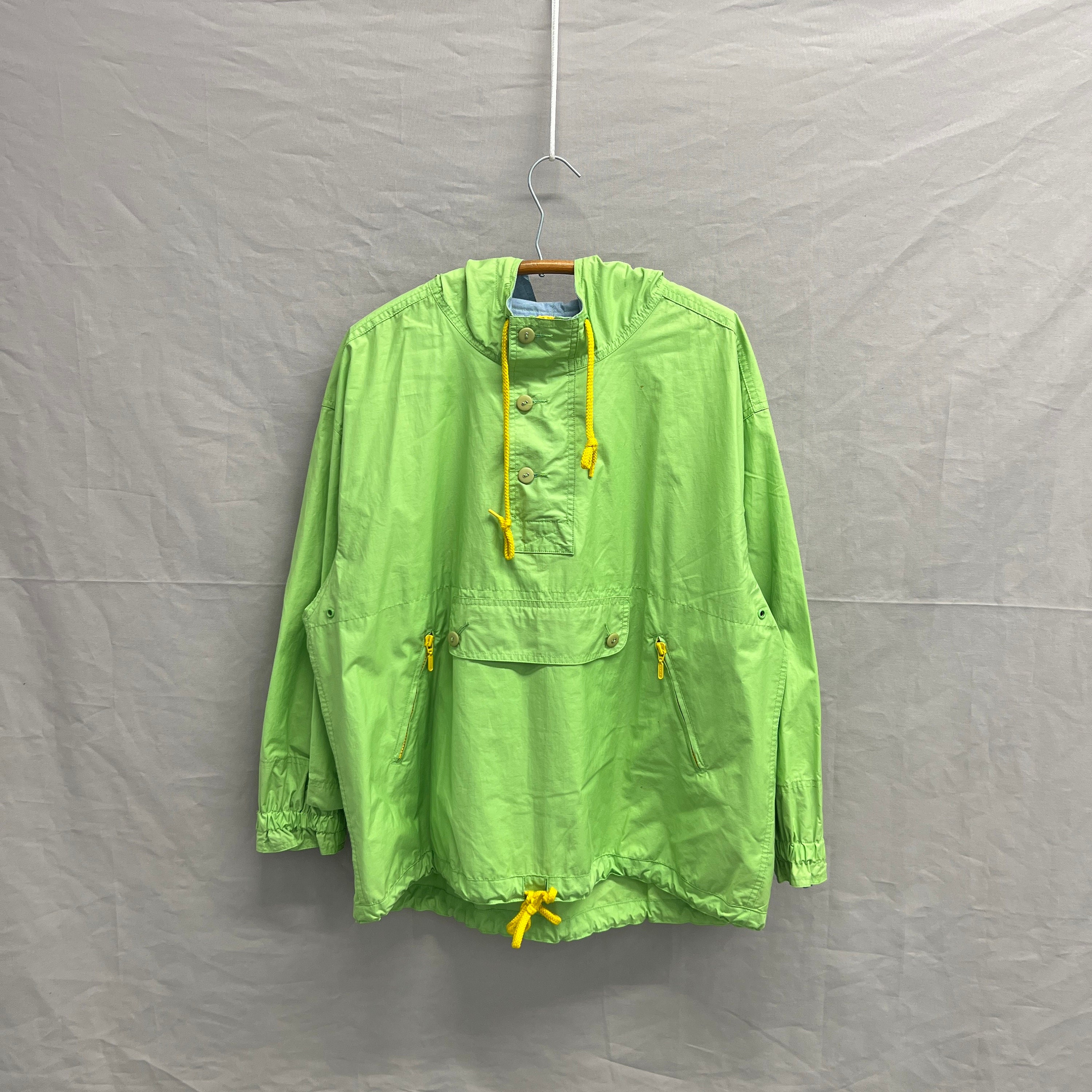 Large / 1990s Lizwear Light Green Cotton/Nylon Smock Light Jacket