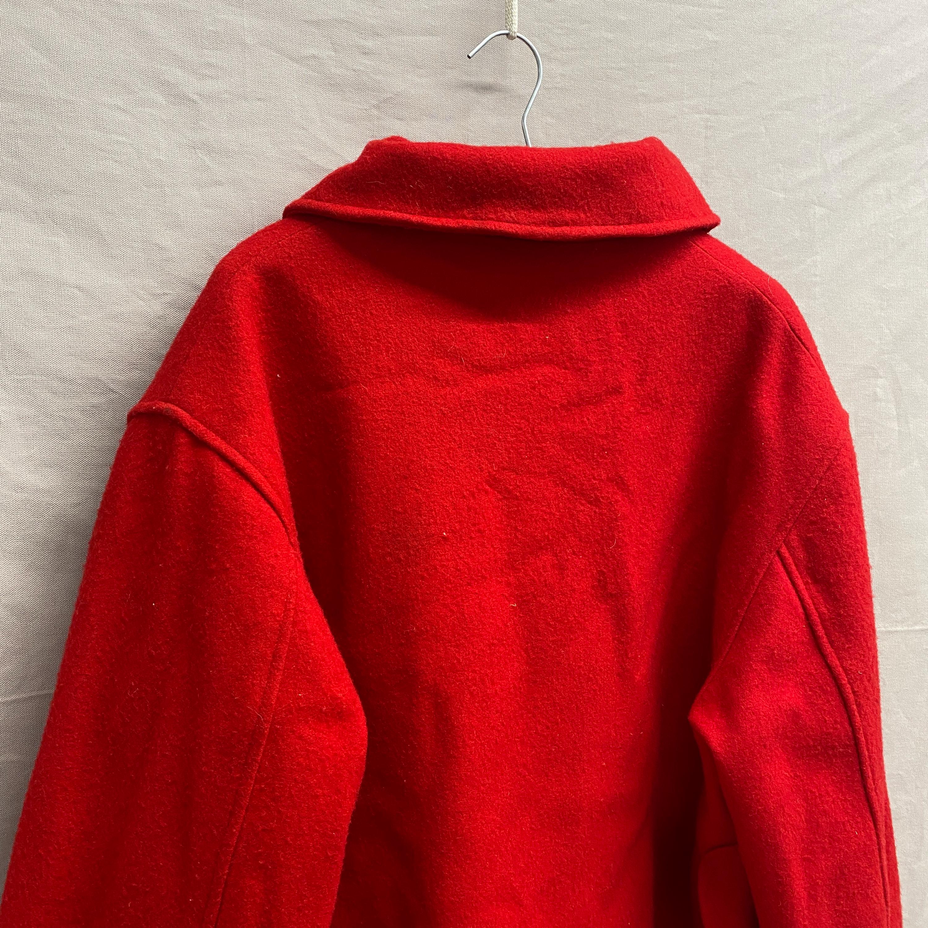 X-large / 1950s/60s Bemidji Woolen Mills Red Mackinaw Wool Blend